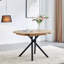Benen Extendable Round Metal Base Dining Table