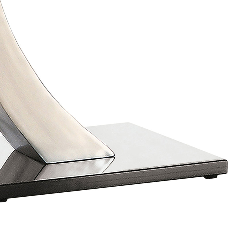 Sleek Silver Rectangular Glass Top Metal End Table With Smooth Metallic Matte, Surface, And Elegant Black Foundation, 22D Subtle Sheen, Stable Polished Base