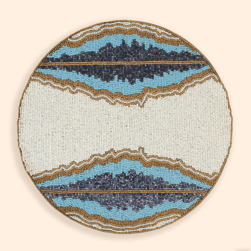 Napperon Birchel, Bleu/Ivoire