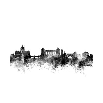 Rome, Italy in Black and White by Michael Tompsett - 1 Piece Wrapped Canvas Wall Art