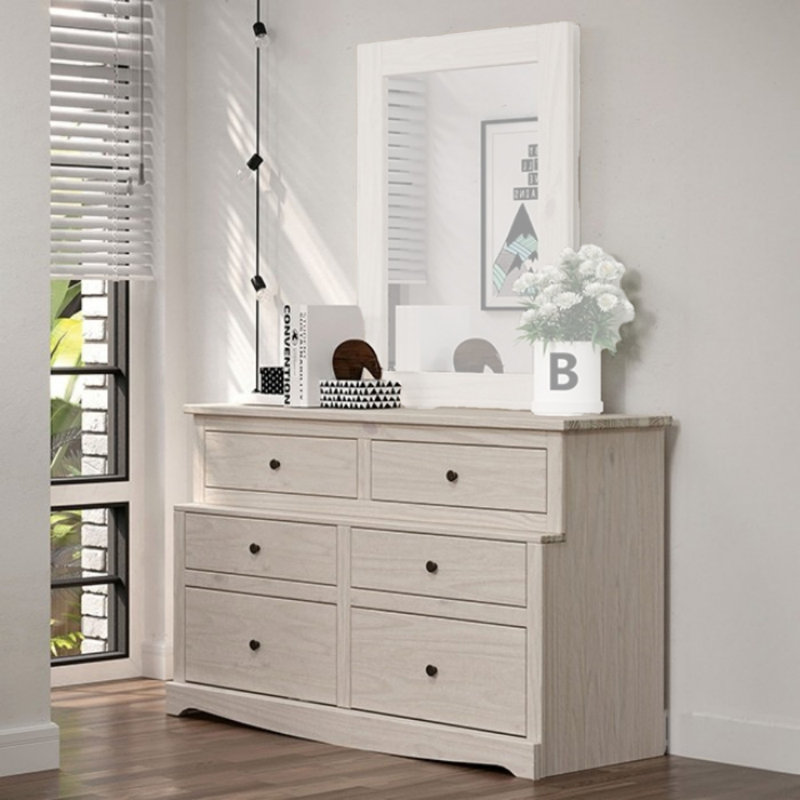Commode 6 tiroirs Izzi, Blanc