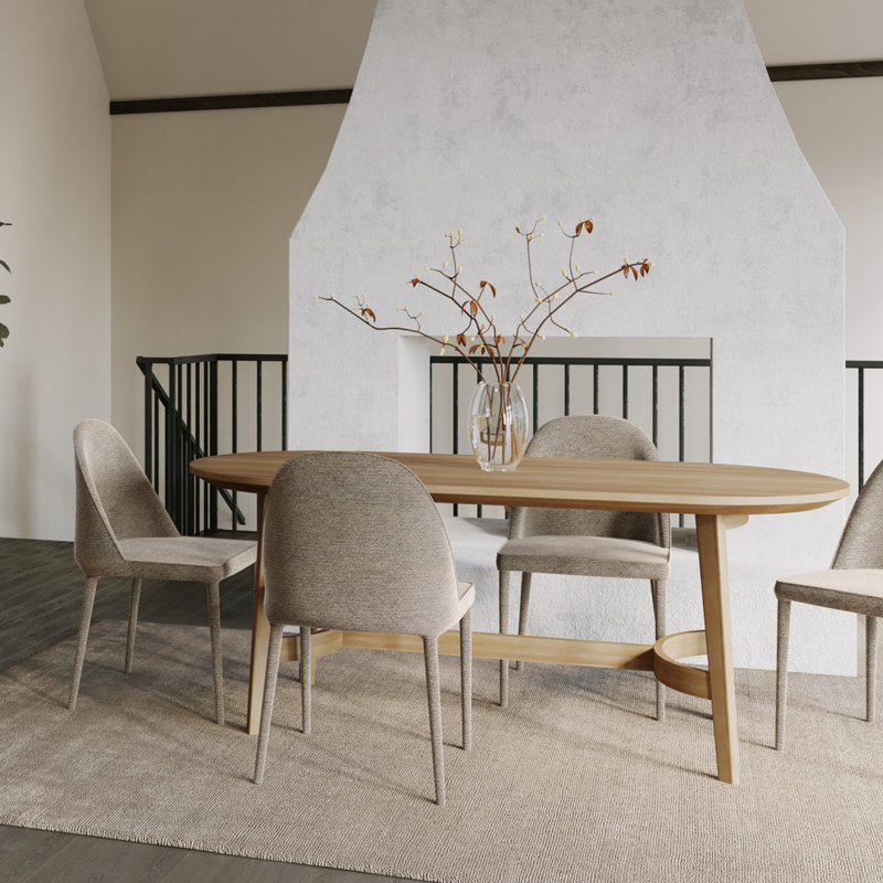 Brennon Upholstered Dining Chair, Grey Faux Leather