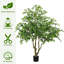 Ficus artificiel de 7 pi - Mini arbre Banyan avec tronc naturel