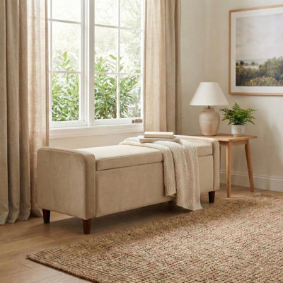 Upholstered Storage Bench Entryway Bench