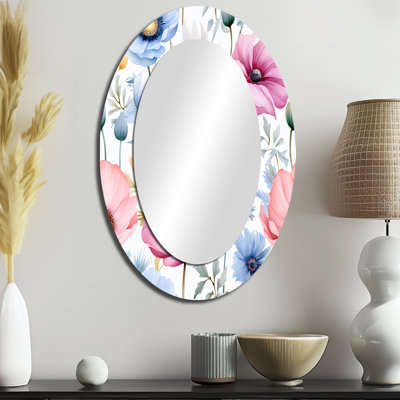Miroir mural rose et bleu Petunia