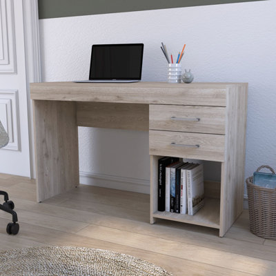 Austin Writing Computer Desk, Two Drawers, One Cabinet