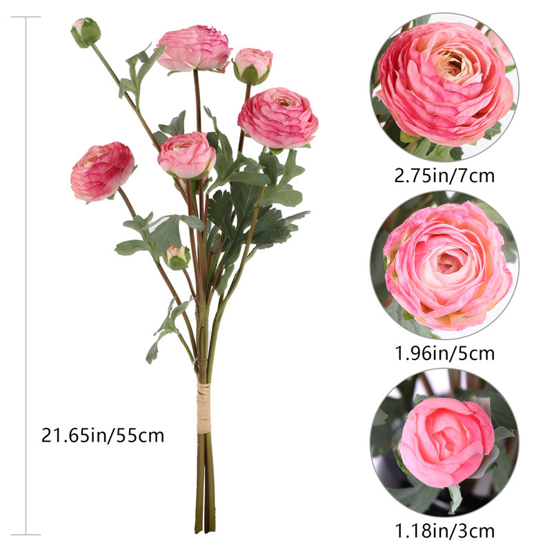 Arrangement floral de longues branches artificielles, Rose