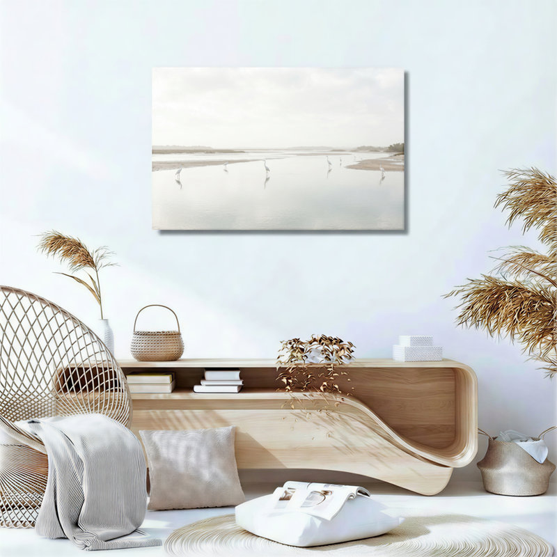 Ensemble de 1 tableau sur toile représentant des oiseaux aquatiques, H 24 po x l 36 po, Wrapped Canvas