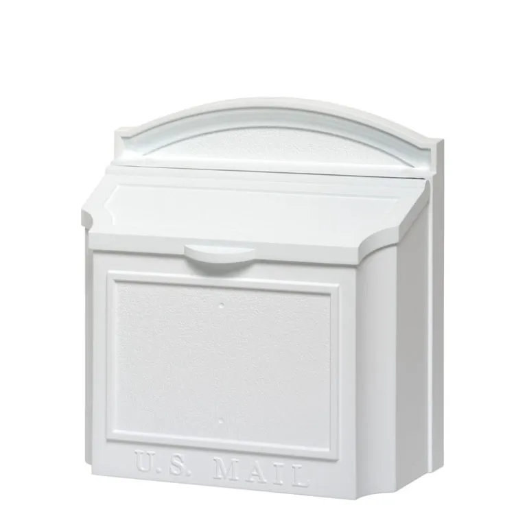 Boîte aux lettres murale en aluminium, Blanc