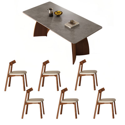 Ensemble de table de salle à manger rectangulaire et chaises