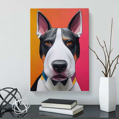 Shlok English Bull Terrier Hypreprism - Wrapped Canvas Print