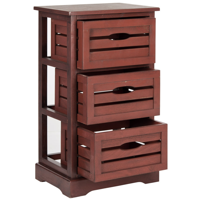 Regan Solid Wood Accent Chest, Red