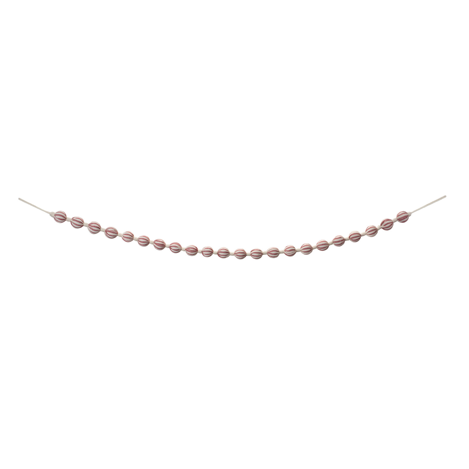 68.25'' in. Faux Garland, Red/Cream