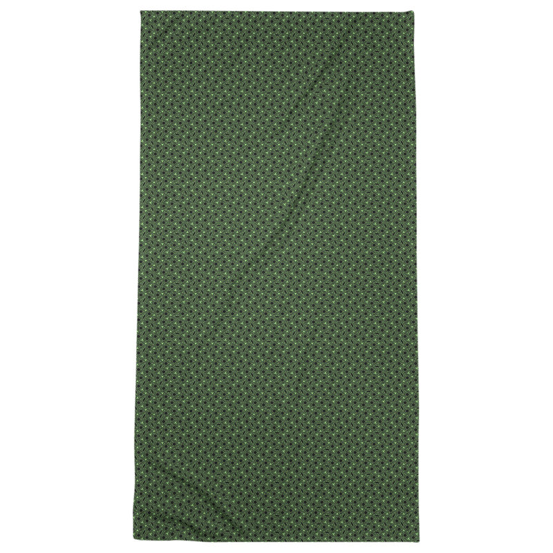 Serviette de bain hexagonale classique en treillis, Vert/noir