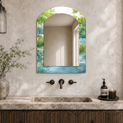 Miroir mural Farmhouse Arch - Spring Lake Light I, impression sur métal