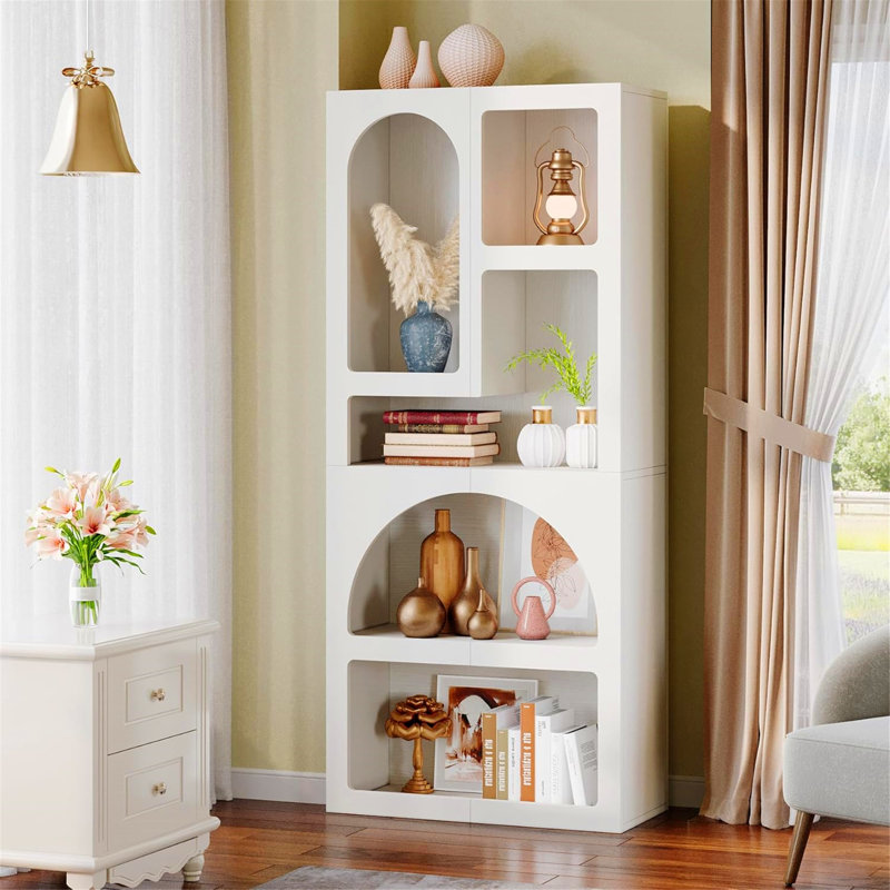 Bibliothèque géométrique arquée à 5 tablettes