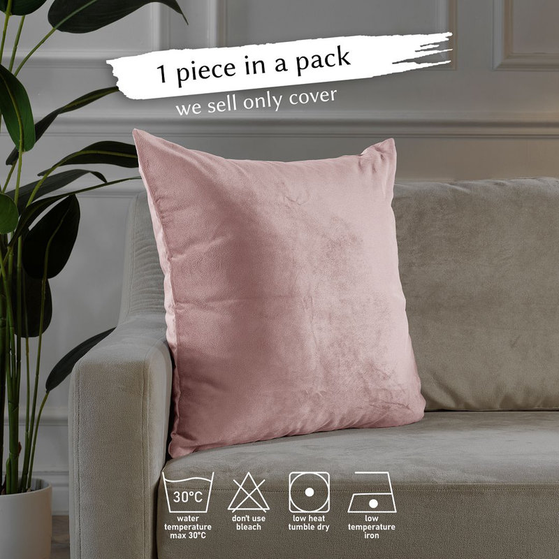 Housse de coussin en velours mat 1pc, Rectangle H 12 po x l 20 po, Flamant rose