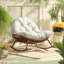 Chaise berçante moderne rembourrée