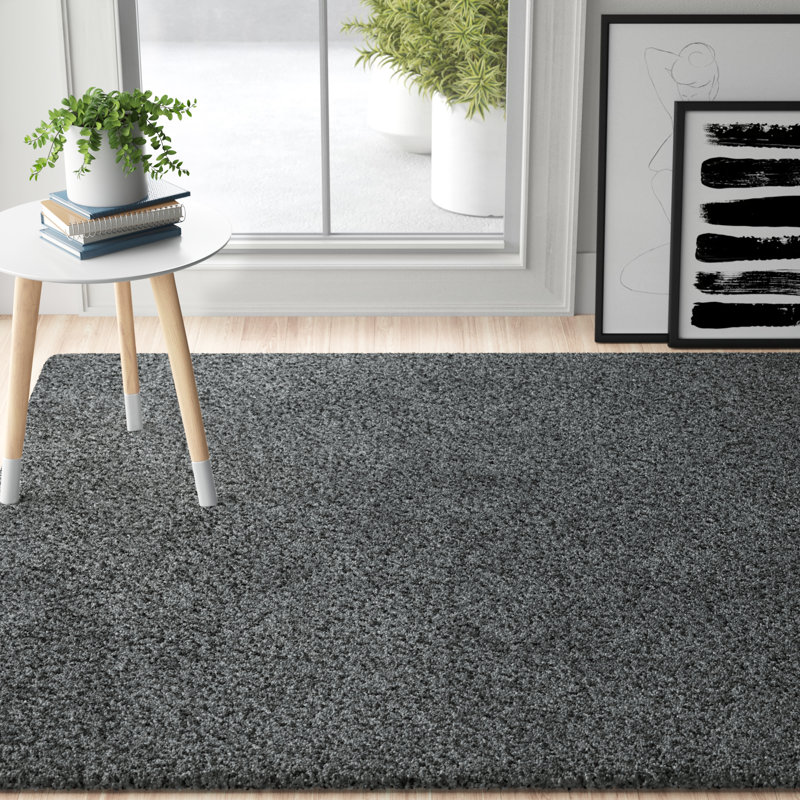 Dorothy Solid Colour Shag Area Rug, Rectangular 160 x 220cm