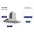 Hauslane Island Range Hood  36 Inch 900 CFM - Stainless Steel Kitchen Vent Hood with Dishwasher-Safe Filters, Dual Touch Control & Pro LED Lighting for Heavy-Duty Cooking, 10ft Ceiling Adaptable