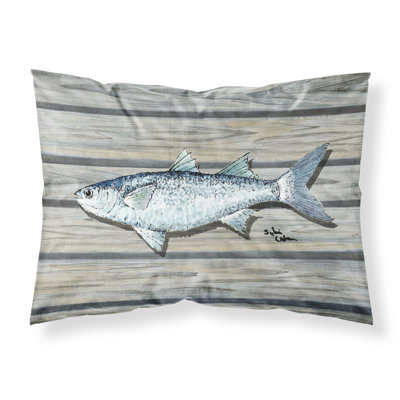  Taie d'oreiller à rayures poisson