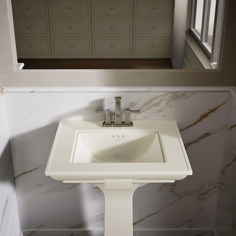Memoirs® Stately 24" Console Bathroom Sink with Overflow, Biscuit, 4'' Centers