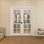 Porte à deux poches en verre transparent de 56 po x 80 po avec serrure noire, porte de garde-manger, porte de garde-manger, portes de chambre à coucher