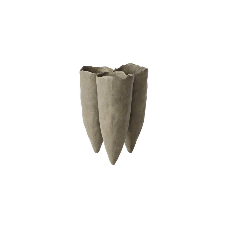 Vase en céramique imprimé 3D 4 "Dia, Gris