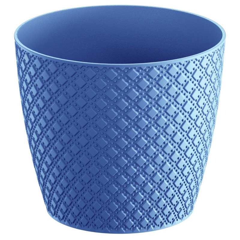 Aarati Planter, 11.2cm H x 12.8cm W x 12.8cm D, Blue