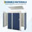 5x3FT Multi‑Use Outdoor Storage Shed, Lockable Galvanized Steel Shed with Sloping Roof for Backyard, Patio-122877646