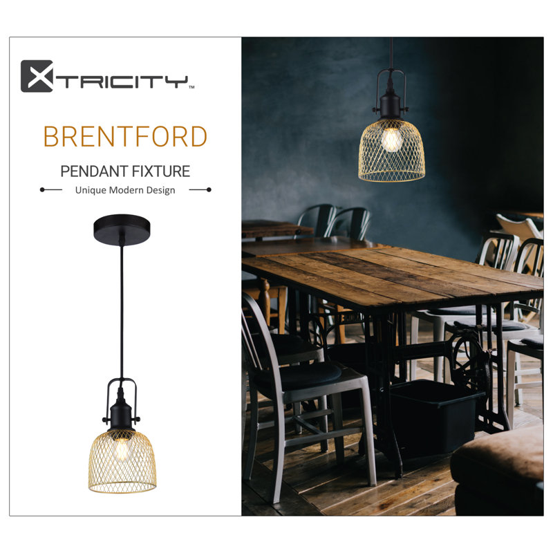 Luminaire suspendu en dôme à 1 lumière Brentford