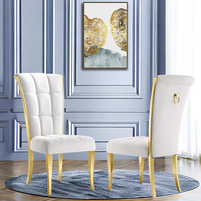 Delphia 19.7'' H Velvet Upholstered Side Chair
