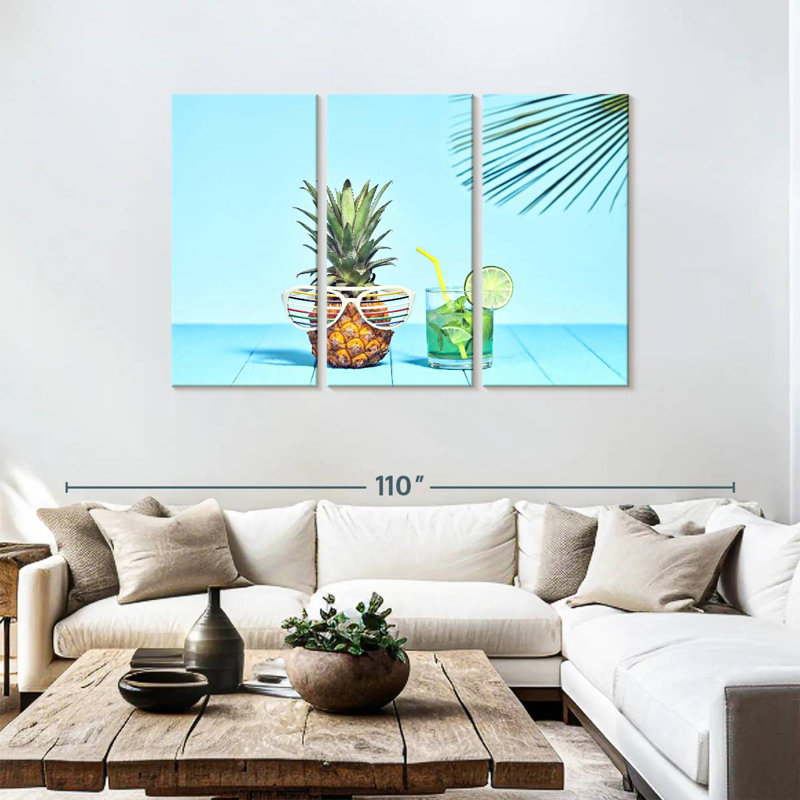 Yarlin Cool Summer Pineapple, 36" H x 57" W