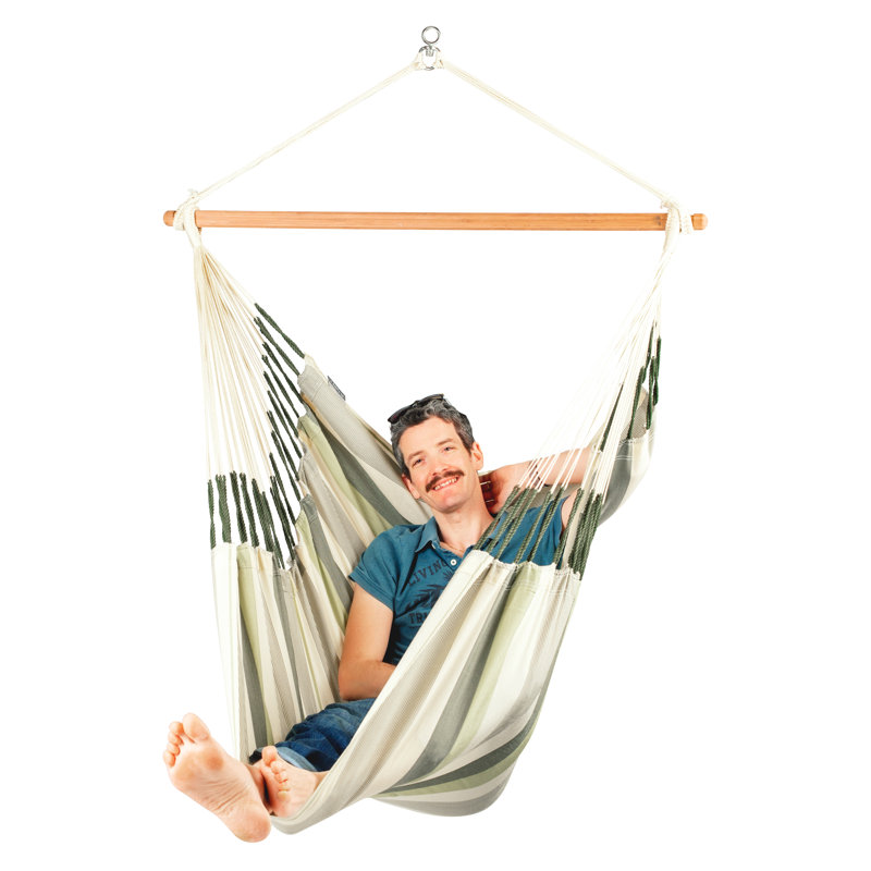 Chaise longue hamac imperméable en oléfine Domingo, Très grand lit, Cèdre