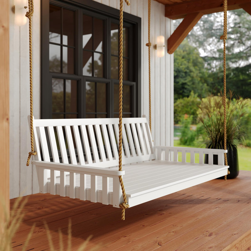 Balancelle simple en plastique recyclé avec cordes Lagina, Lime tropicale, 62"
