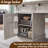 60"Farmhouse Executive Desk With Drawers,Wood Home Office Desk With Storage For Writing, Studying, Working-1129475758