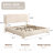 Haden Lambswool Boucle Upholstered Platform Bed Frame with Headboard-107248018-106802337