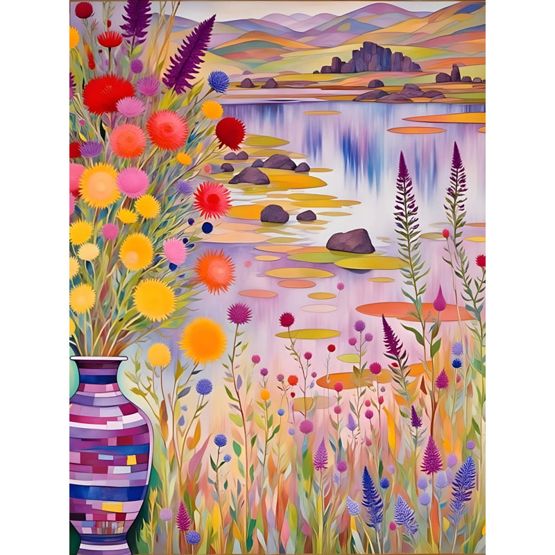 Art floral sur toile Serene, H 24 po x l 20 po