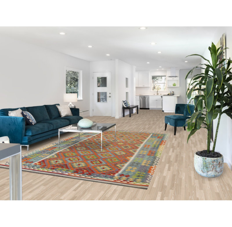 Tapis oriental multicolore Kilim 6 x 10