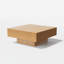 Table basse 31 po carrée en bois naturel avec tiroirs de rangement cachés à 2 voies, détails cannelés, parquet, table basse à grain de bois-1462684905-1462684906