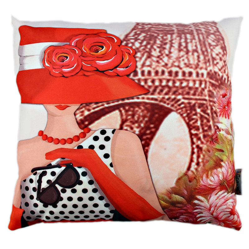 Coussin lavable de qualité supérieure, 17,0 x 17,0 pouces, 50% coton / 50% polyester, rembourrage en silicone, fermeture à glissière dissimulée | Doux, confortable et repassable | Parfait pour la décoration intérieure, le salon et la chambre à cou