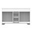 Meuble-lavabo blanc 60 po avec portes à fermeture douce et tiroirs 60 po