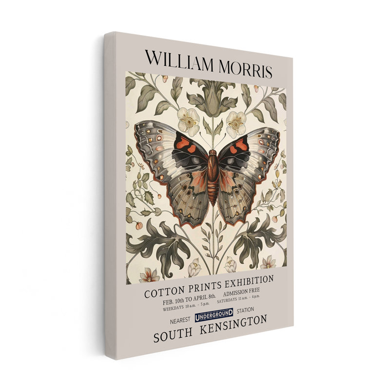 William Morris - Papillon No8, Unframed, Canvas, 24"H x 32"W