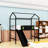 Twin Size Metal Loft Bed With Slide And Writing Board-471501934