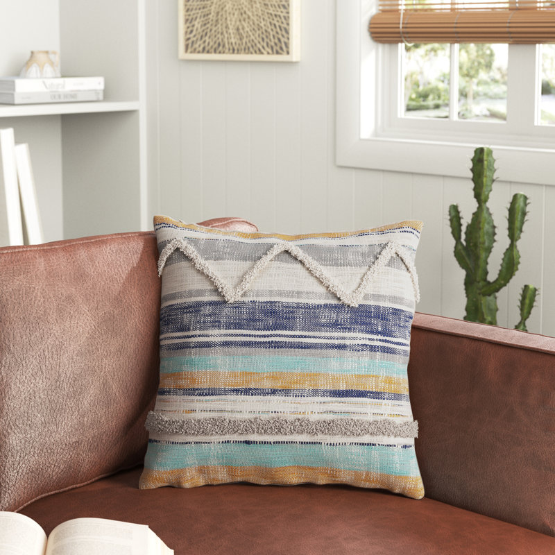 Dominigue Chevron Handmade Cotton Throw Pillow 