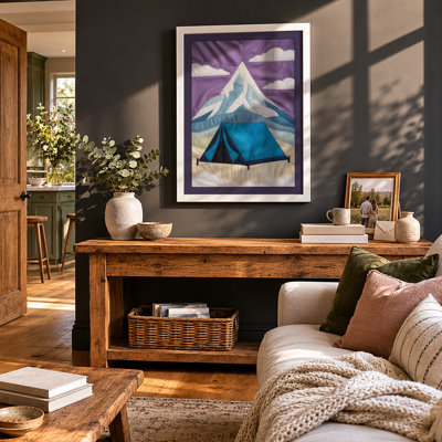 Mountain Shelter Minimalist - Framed Print