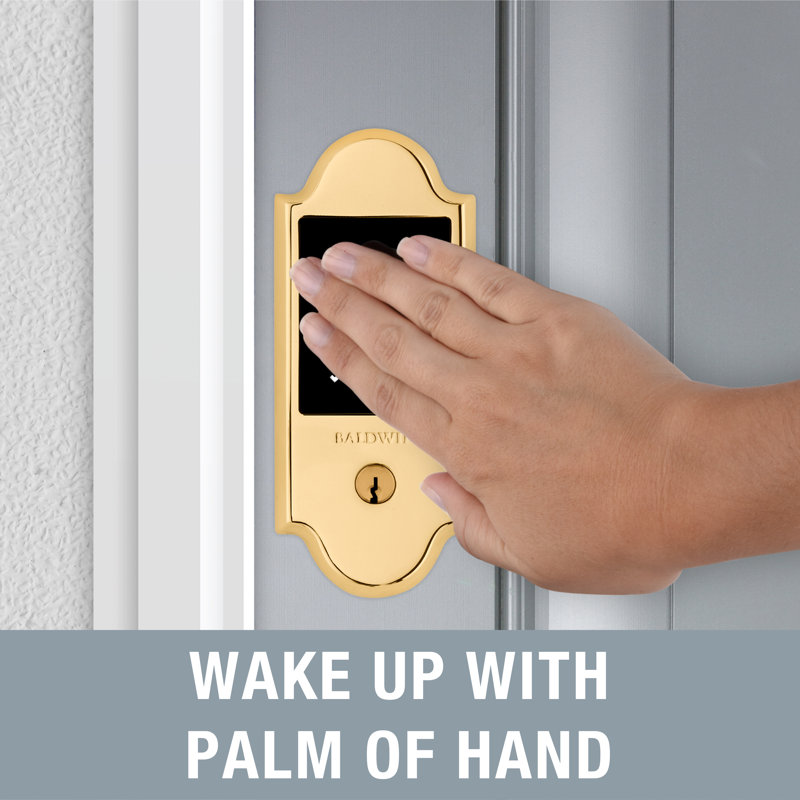 Single Cylinder Smart Deadbolt Z-Wave Technology, Polished Brass