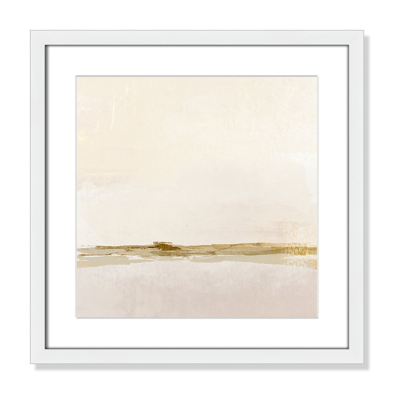 Impression abstraite étonnante par Denise Brown, Cadre blanc, H 17 po x l 17 po