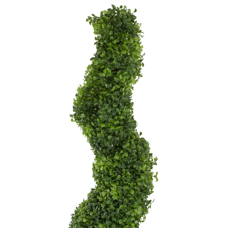 Arbre en pot 48 po à spirale artificielle vert bicolore