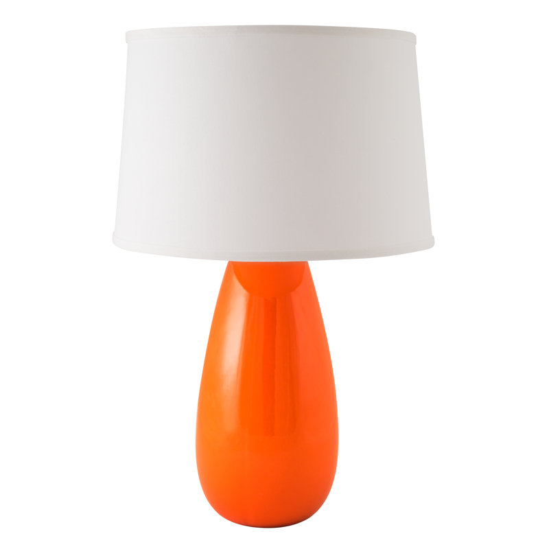 Fansler Ceramic Table Lamp, Gloss Paprika
